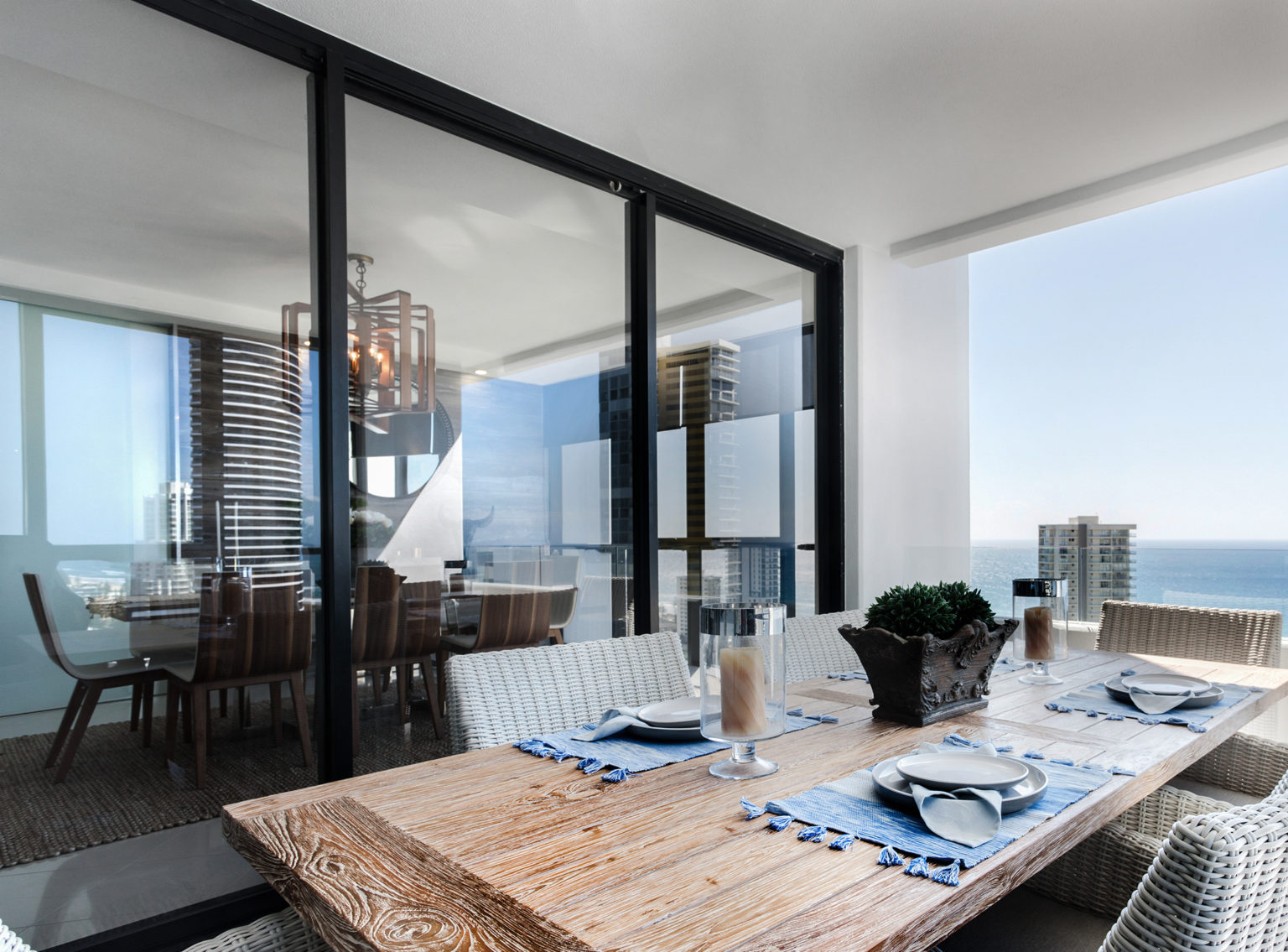 Outdoor patio view with Aluminum Series Doors